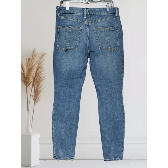 Good American GLSBP802T Women’s Stretch Denim High-Rise Distressed Jeans Sz 8/29 - Picture 2 of 12